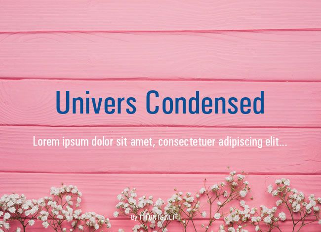 Univers Condensed example